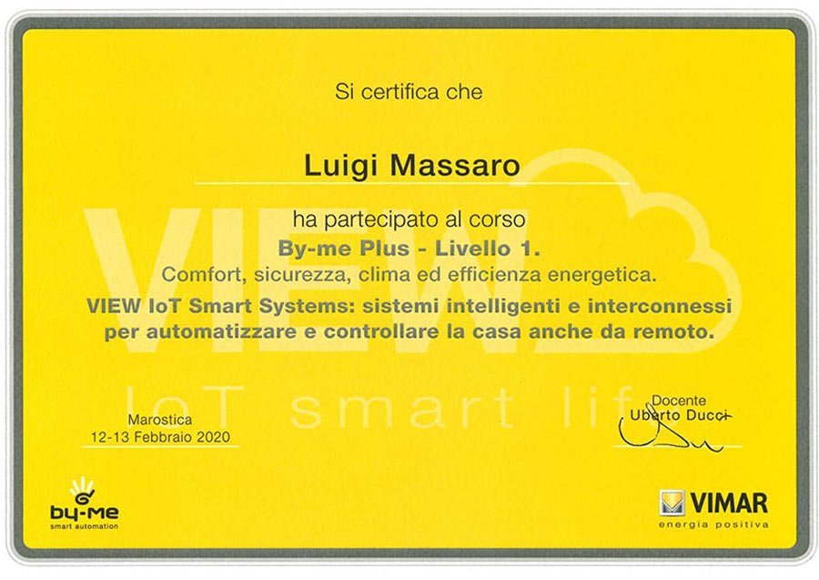 By-me Plus- Livello 1 View lOT Smart System